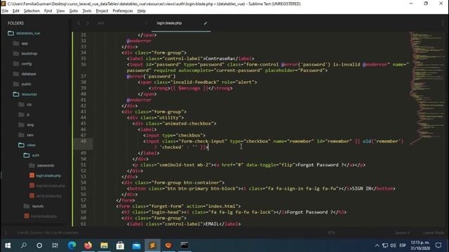 1 - Instalación inicial del proyecto Laravel con autenticación. смотреть онлайн