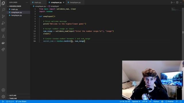 Higher Lower Number Game in Python | Coding Tutorial смотреть онлайн