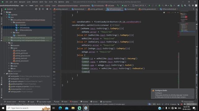 How to Pass Data from One Activity To Another Activity using Global Variable Android Studio Kotlin смотреть онлайн