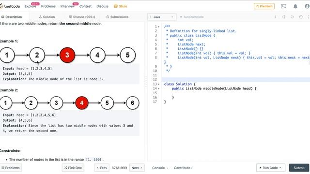 LeetCode 876. Middle of the Linked List #linkedlist #DSAlgoWorld смотреть онлайн