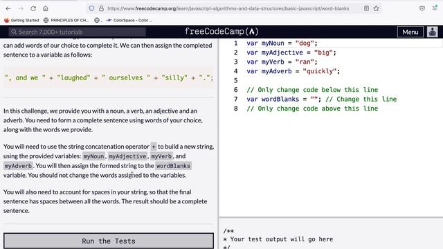 Watch me learn web dev. Javascript:Making madlibs, finding length of strings, making arrays смотреть онлайн