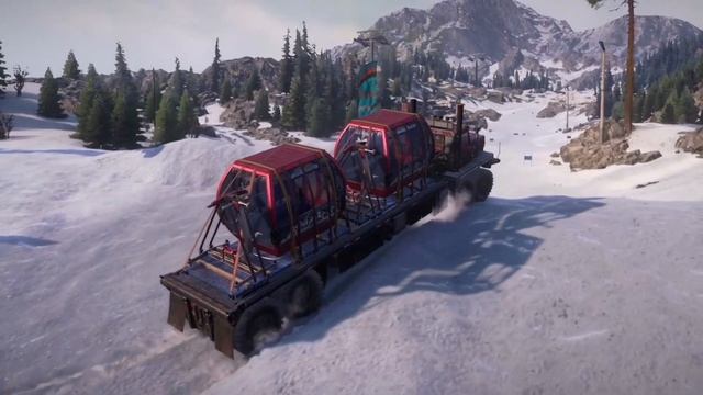 Snowrunner Phase 11 Scandinavia.Fixing The Ski Lift/Réparation Du Remonte Pente Kenworth Twin Steer смотреть онлайн