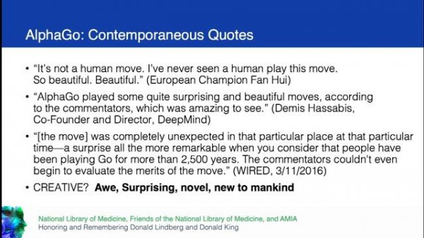 2019 Lindberg-King Lecture: AI And Creativity – Deep Thinking in the History and Future of AI