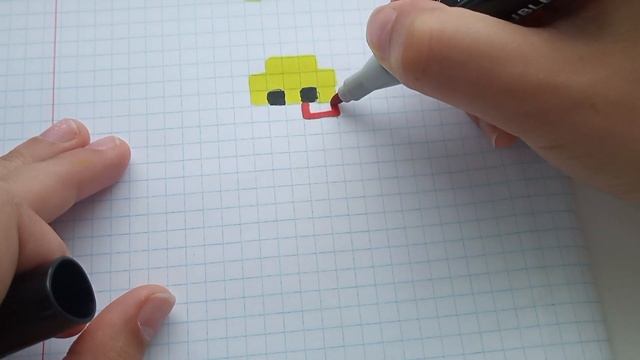 Рисунки по клеточкам. Учимся рисовать цыпленка. смотреть онлайн