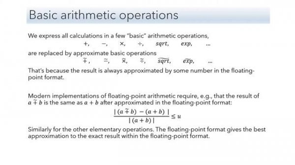 Lecture 04 - Rounding errors