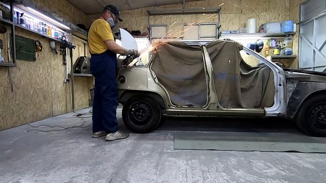 Daewoo Nexia боковой удар, ремонт кузова / Side impact, body repair смотреть онлайн