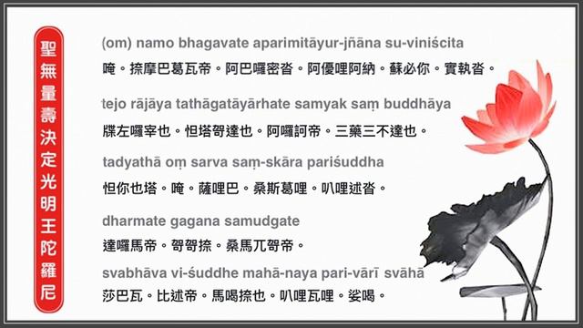 聖無量壽決定光明王陀羅尼 Amitayus Mantra - 本善本幻 Benshan Benhuan 🌟 смотреть онлайн
