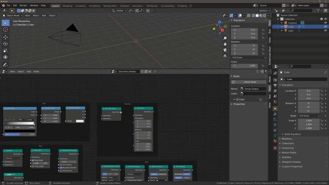 Basic Overview Of The Geometry Nodes System In Blender 2.92 смотреть онлайн