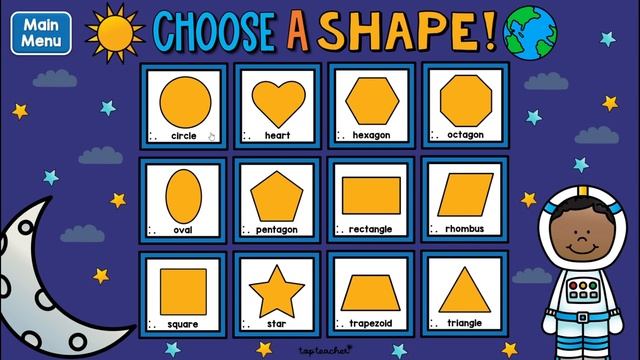 Interactive 2D Shapes Game: Shapes in Space смотреть онлайн