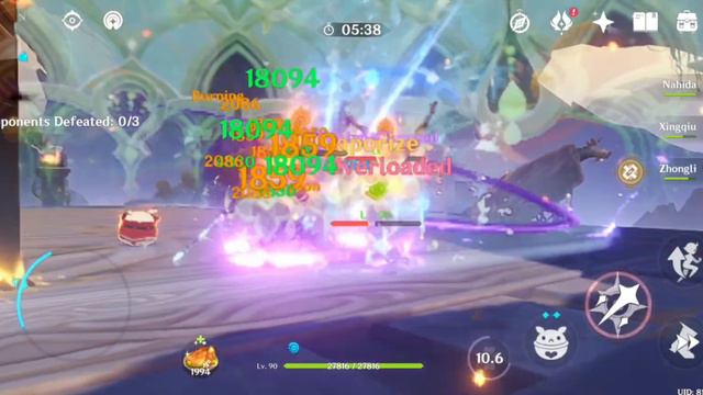 KLEE BURGEON + NAHIDA GAMEPLAY | Gilded Dream Sands EM Day 85 | Genshin Impact смотреть онлайн