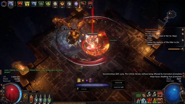 PoE 3.20 - Lycia, Herald of the Scourge (first + second phase) смотреть онлайн