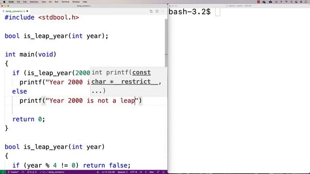 Determine if a year is a leap year | C Programming Example смотреть онлайн