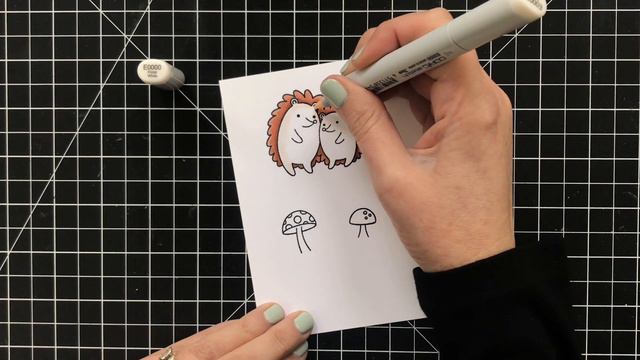 Hedgehog Friends (Simple Copic Coloring + Ink Blending) смотреть онлайн