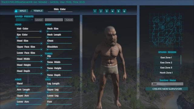 ARK Survival Evolved создаем персонажа. смотреть онлайн