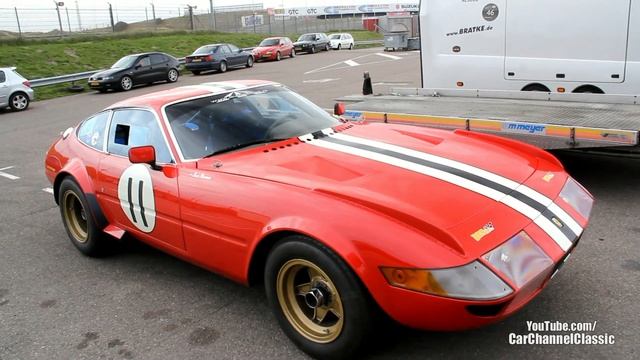 Ferrari 365 GTB/4 Daytona Competizione Conversion - LOUD exhaust sound!! - 1080p HD смотреть онлайн