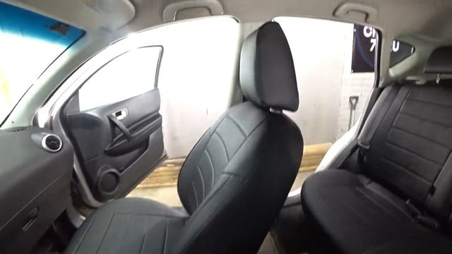 Обзор чехлов Ниссан Кашкай 1 2006-2014 г. Установка чехлов на сиденья автомобиля Nissan Qashqai 1. смотреть онлайн