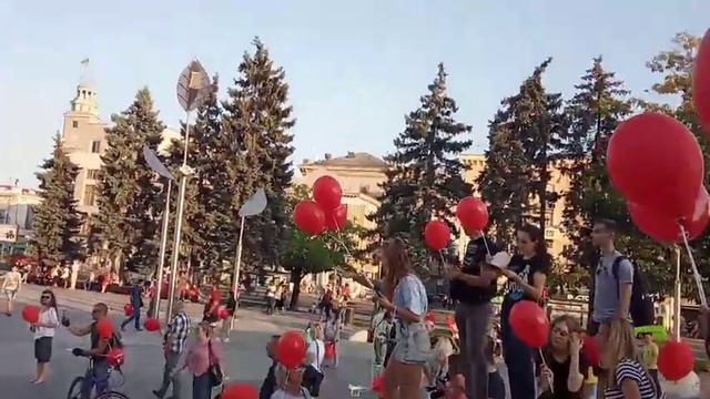 Акция в поддержку партии Шария в Харькове. смотреть онлайн