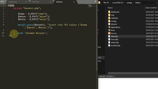 Mengintegrasikan File PHP ke DATABASE MYSQL смотреть онлайн