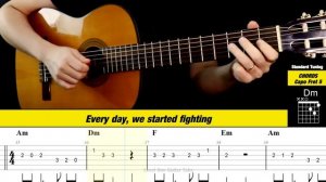 FAIRYTALE (Alexander Rybak) Guitar Tabs | Tutorial | Cover