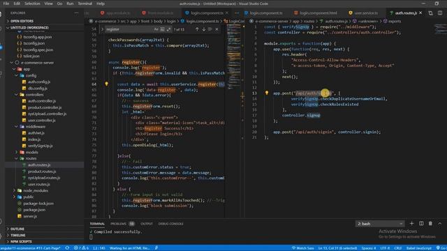 angular11 ecommerce #16 - Login + Register + Angular Material Dialog + sessionStorage смотреть онлайн
