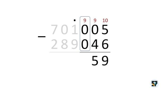 Письменное вычитание с заниманием единицы через несколько разрядов смотреть онлайн