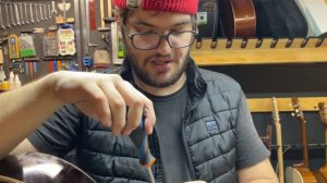 Установка трансакустического блока double на гитару Kepma G1-GA WA