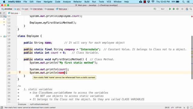 18.2 Static Methods [learn Java] смотреть онлайн
