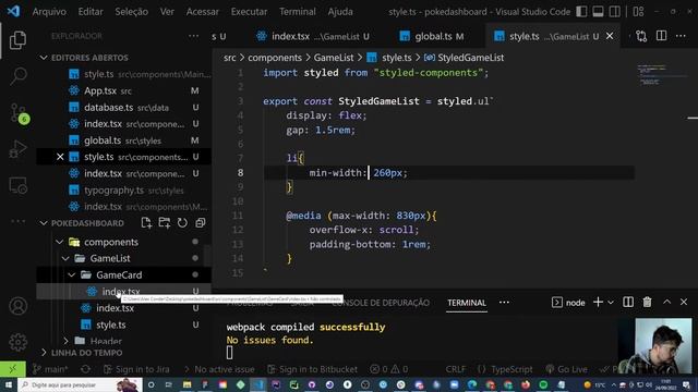 Criando um Projeto com Styled Components e Typescript - Lista de jogos pt2 смотреть онлайн