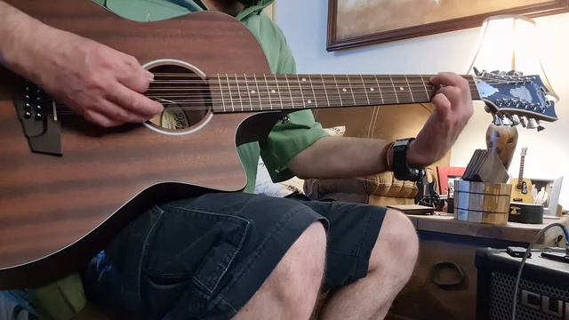 12 string D'Angelico acoustic electric guitar. смотреть онлайн