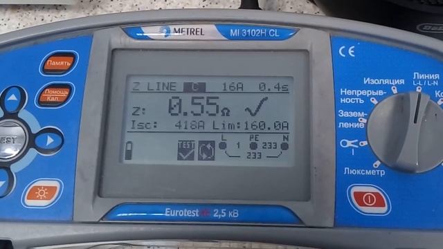 Измерение сопротивления петли 