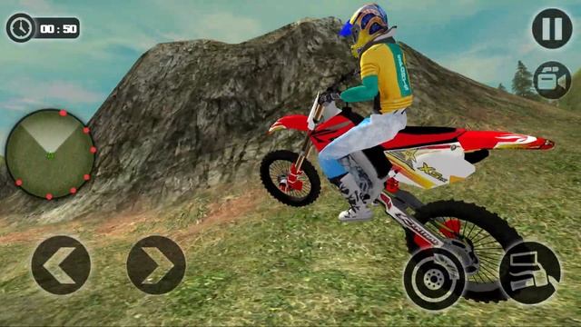 Uphill Offroad red Motorbike Rider #8 - Motocross game Android GamePlay смотреть онлайн