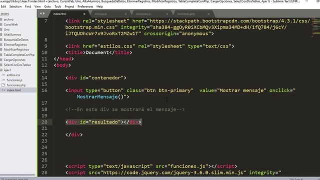 Mostrar Información en página web sin recargar la página ni redireccionar (Tecnología AJAX). смотреть онлайн