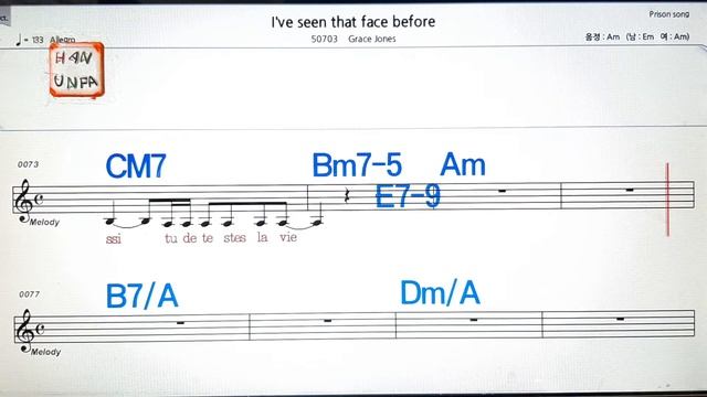 I`ve seen that face before/Grace Jones?노래방, 가라오케, 코드 큰 악보,반주,가사?Karaoke, Sheet Music, Chord, MR смотреть онлайн