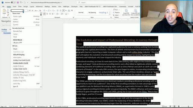 Document Uses Accessible Fonts In The Sans Serif Family | Section 508 Checklist For MS Word