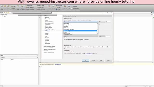 MATLAB- Change Font and Font Size смотреть онлайн