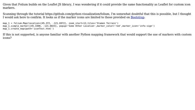 GIS: Using custom icon markers with Folium? смотреть онлайн