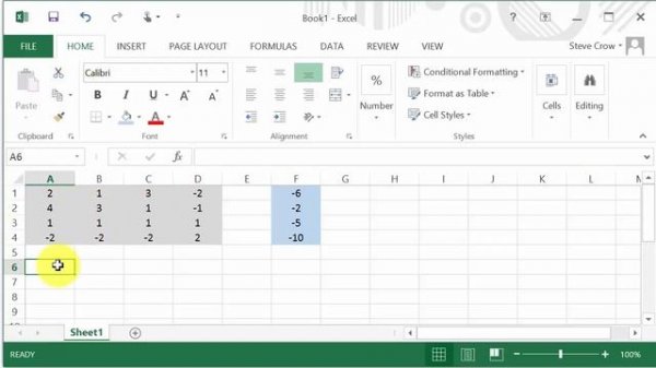 Solving System of Equations Using Excel