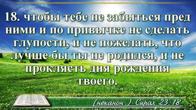 Книга премудрости Иисуса Сына Сирахова с музыкой глава 23 читаем и слушаем смотреть онлайн
