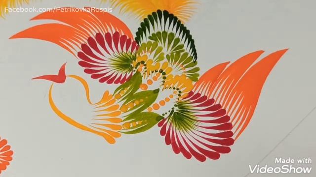 Як намалювати Птаха петриківським розписом: Літо. Петриковская роспись. Easy One Stroke Painting смотреть онлайн