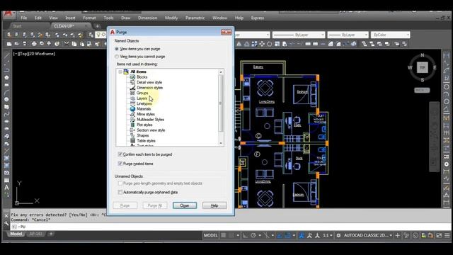 How to cleanup drawing/file size shrink using Autocad Commands. Overkill, Audit, Purge, write block смотреть онлайн