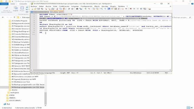 54 Backups programados con SQL Server смотреть онлайн