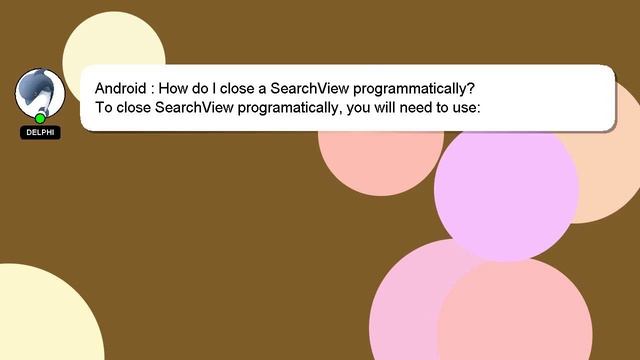 Android : How do I close a SearchView programmatically? смотреть онлайн