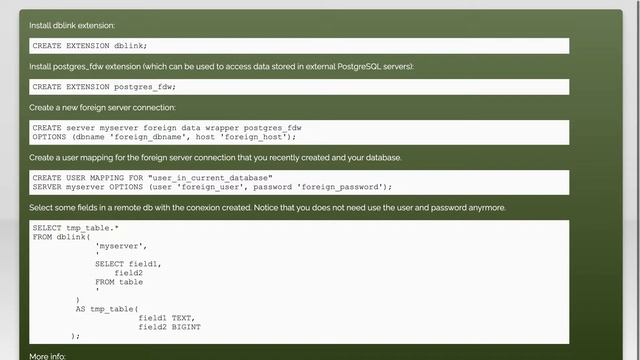 PostgreSQL 9.5: Hide password from dblink connection смотреть онлайн