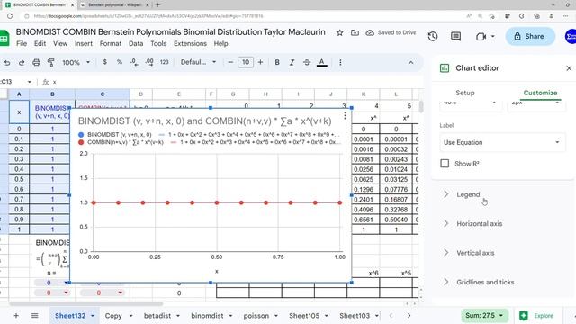 BINOMDIST COMBIN Bernstein Polynomials Binomial Distribution Taylor Maclaurin SERIESSUM смотреть онлайн