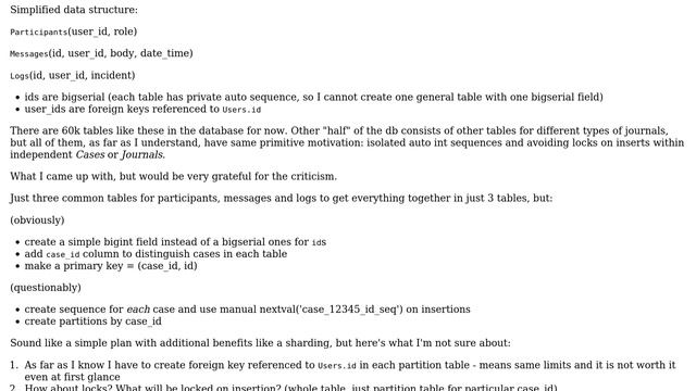 Thousands foreign keys referenced to one table and other postgres scaling philosophy смотреть онлайн