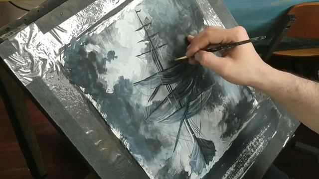 Корабль. Как нарисовать корабль. Как я нарисовал корабль. смотреть онлайн