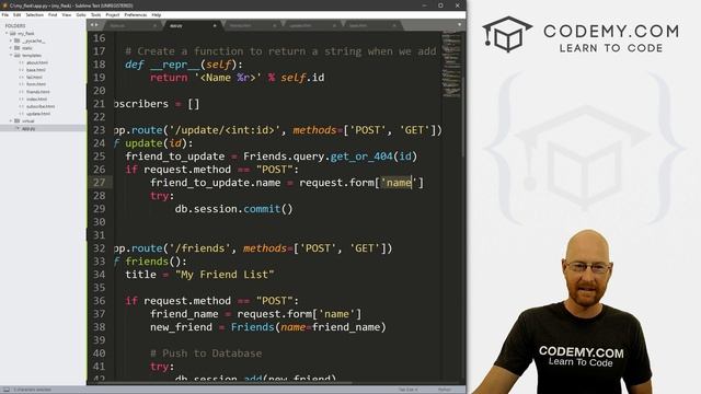 How To Update The Database - Python and Flask #9 смотреть онлайн
