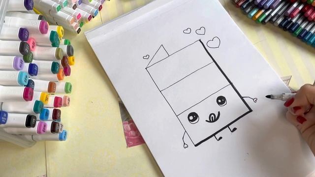 Как нарисовать МИЛУЮ ОТКРЫТКУ С СЕРДЕЧКАМИ,Рисуем для детей и начинающих.#срисовки #drawings смотреть онлайн