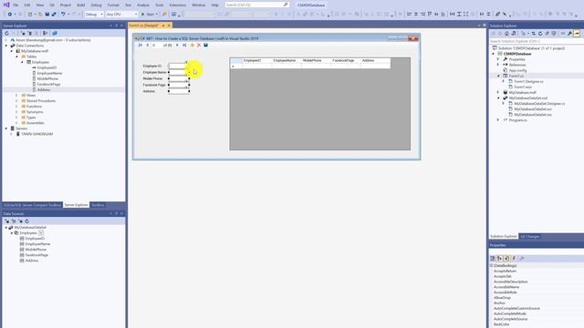 Visual Studio 2019 : C# The Easy Way : How to Connect to SQL Server Database File (.mdf) смотреть онлайн