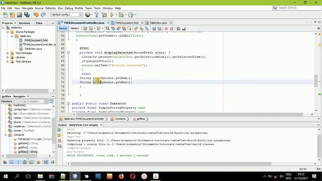 Table View ii in JavaFX FXML Getting the selected item смотреть онлайн
